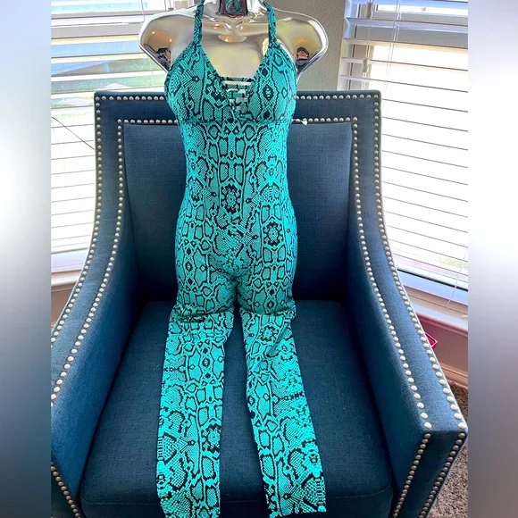 Turquoise Jumpsuit - Picture 1 of 4